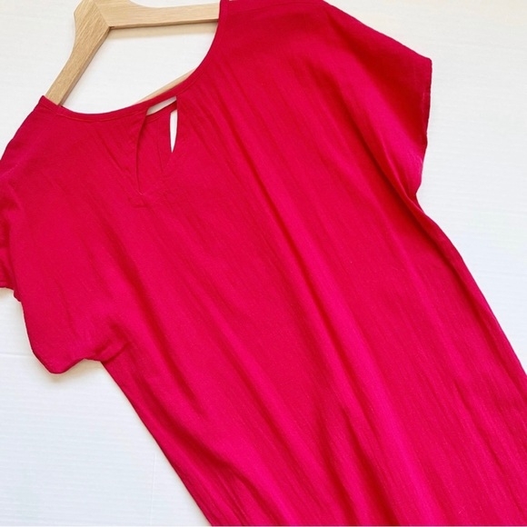 Soft Surroundings Hi Low Cutout Red Dress - Picture 5 of 10
